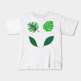 green leaves bundle design Kids T-Shirt